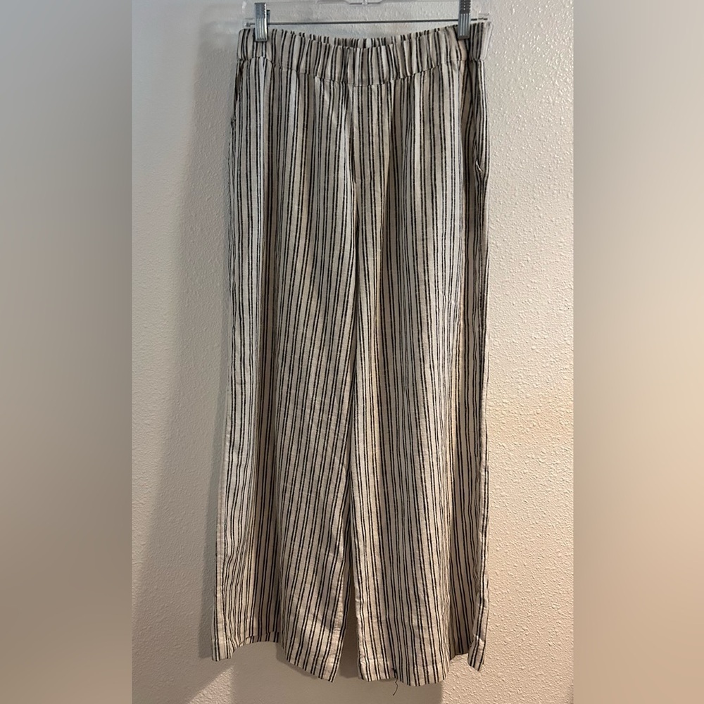 Jason Wu Black and White Striped Wide Leg Pants Size XS